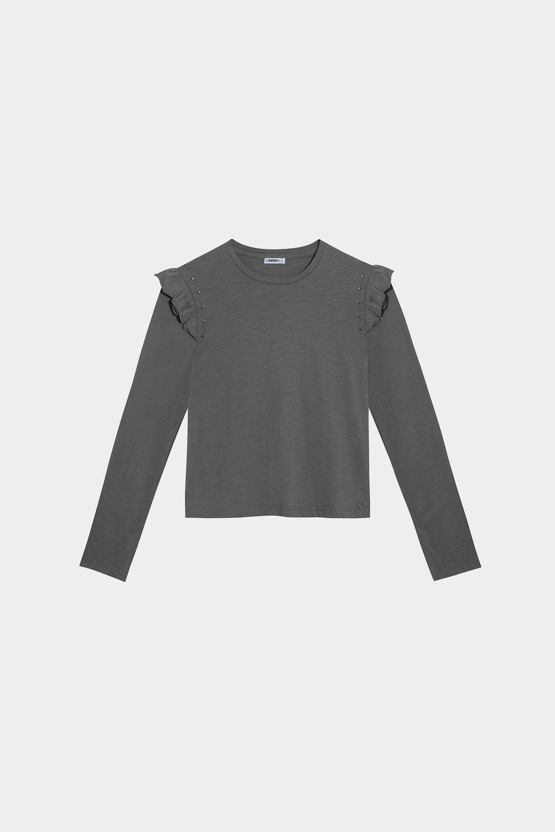 Cotton ruffled T-shirt