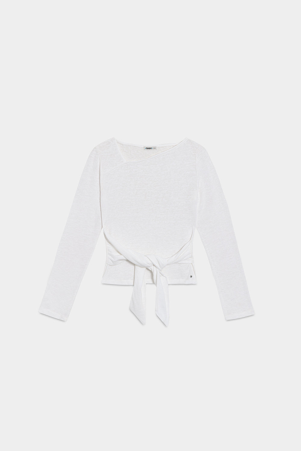 ASYMMETRIC TIE-FRONT T-SHIRT