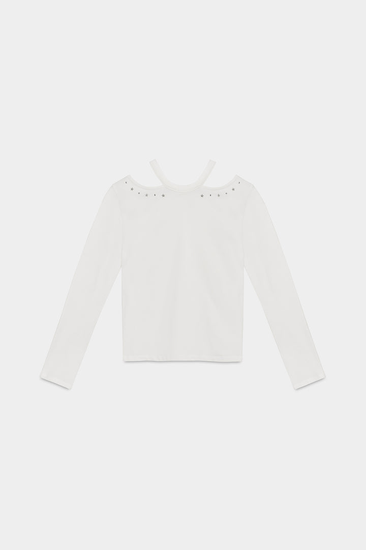 CUT-OUT NECK T-SHIRT
