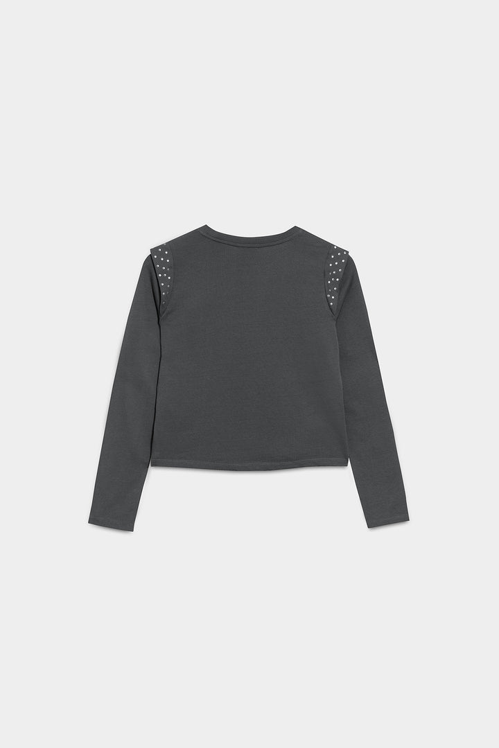 CAMISETA HOMBRO TACHAS