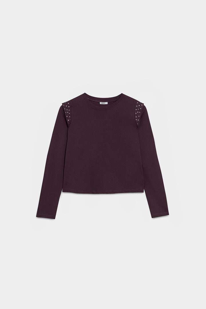 CAMISETA HOMBRO TACHAS