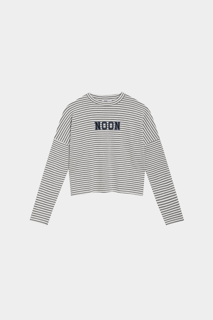 NOON STRIPED EMBROIDERED T-SHIRT