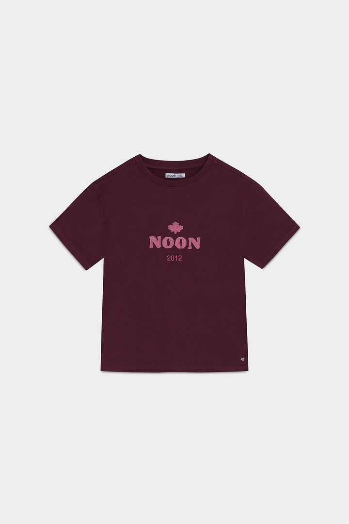 CAMISETA PARCHE TEJIDO HOJA