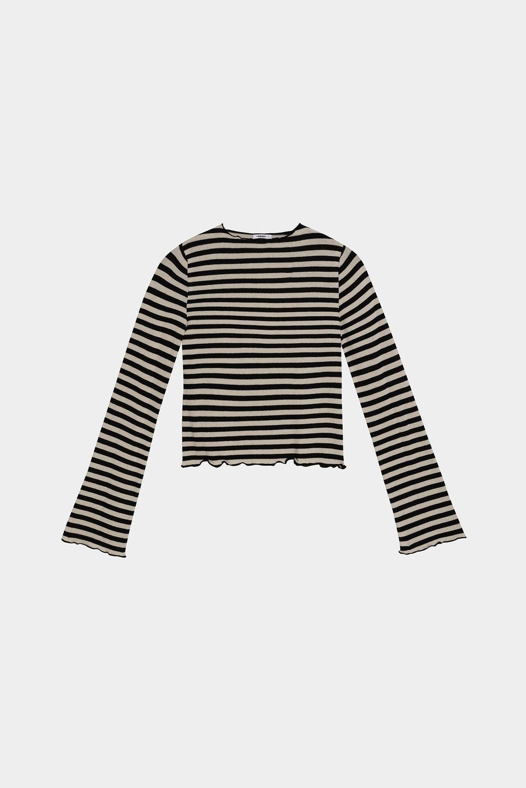 STRIPED FLARE SLEEVE T-SHIRT