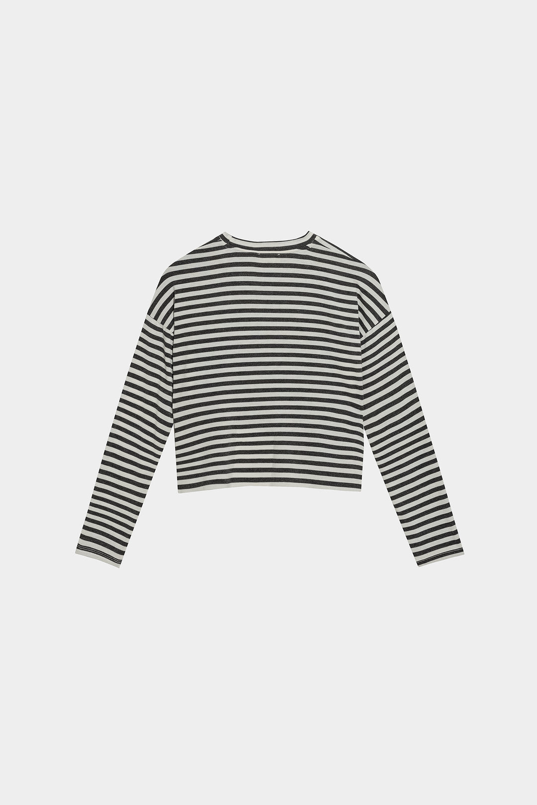 Long-sleeved striped T-shirt