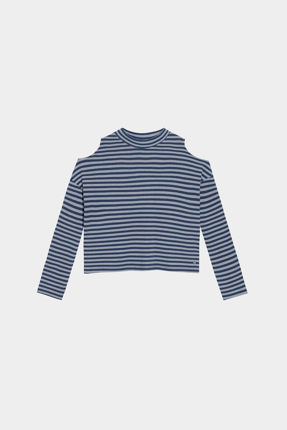 STRIPED PERKINS NECK T-SHIRT