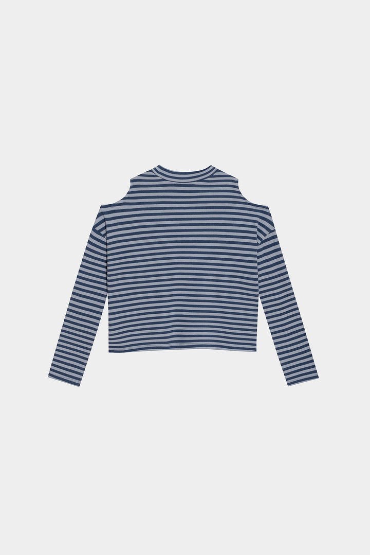 STRIPED PERKINS NECK T-SHIRT