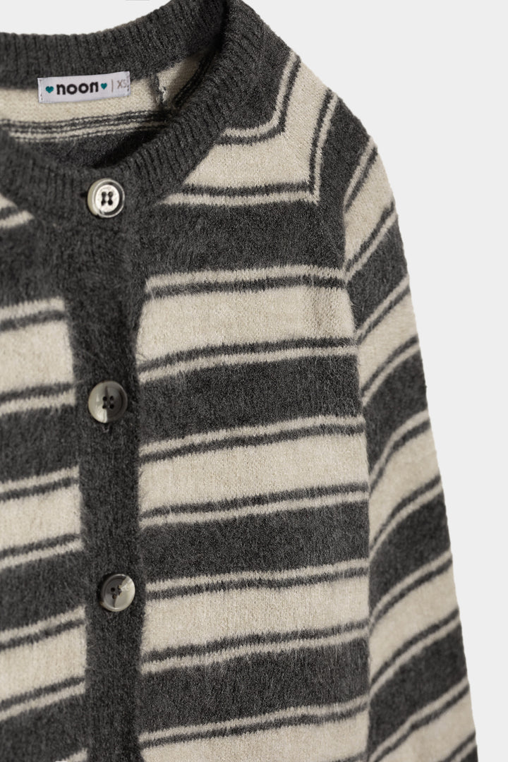 OVERSIZE STRIPED CARDIGAN