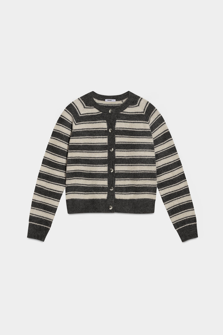 OVERSIZE STRIPED CARDIGAN