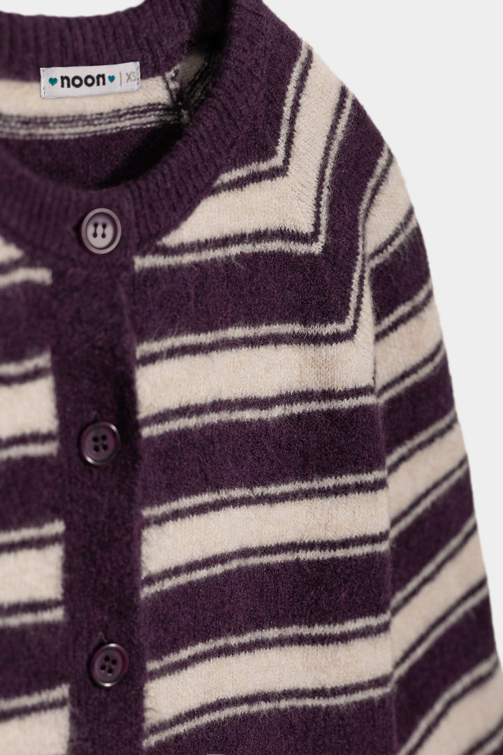 OVERSIZE STRIPED CARDIGAN