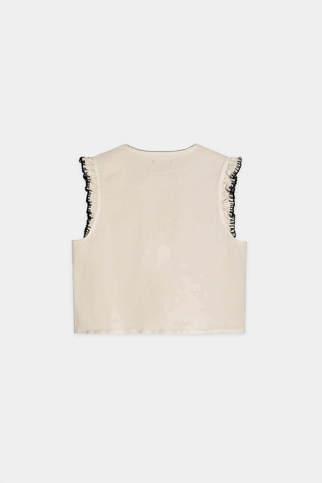 CONTRAST EMBROIDERY VEST