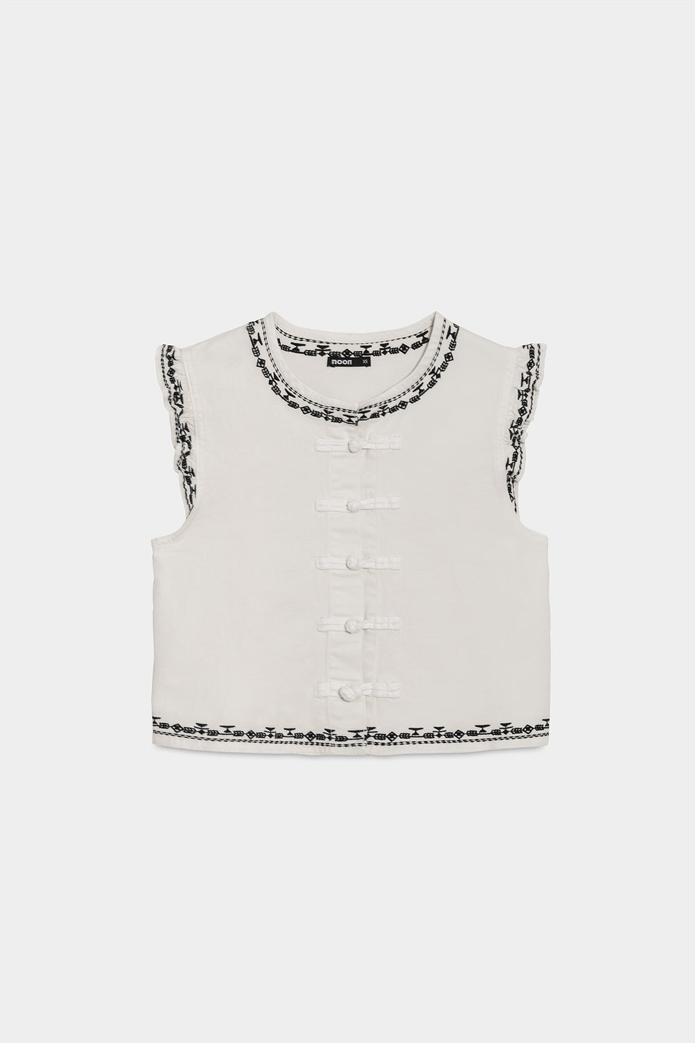 CHALECO BORDADO CONTRASTE