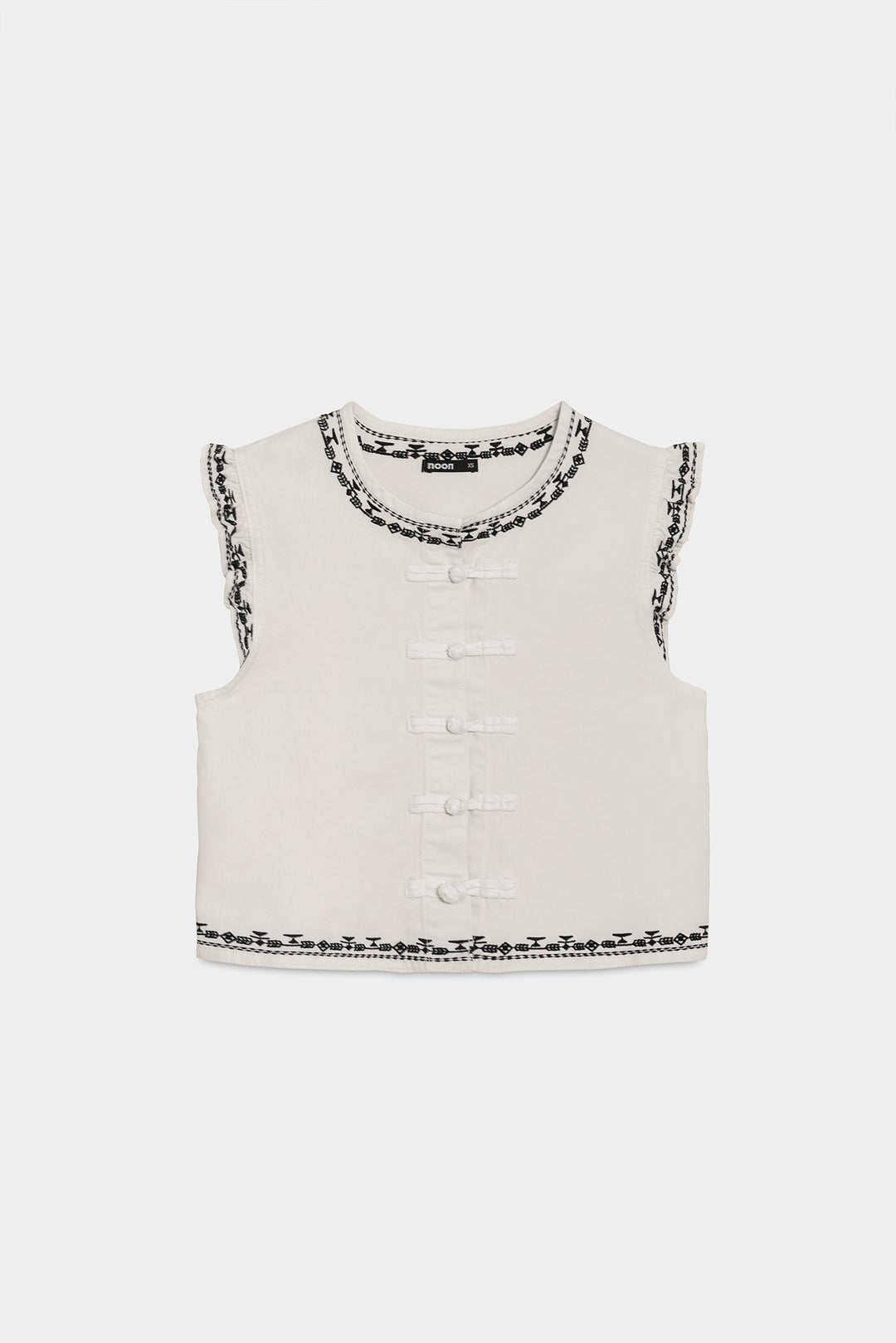 CHALECO BORDADO CONTRASTE