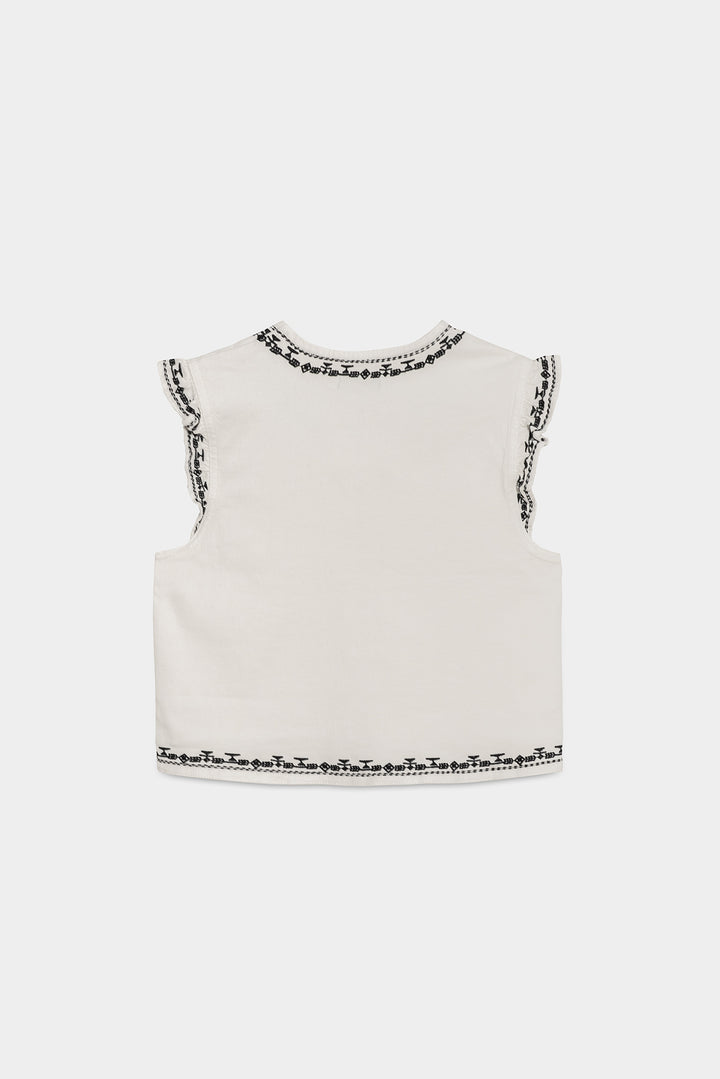 CHALECO BORDADO CONTRASTE