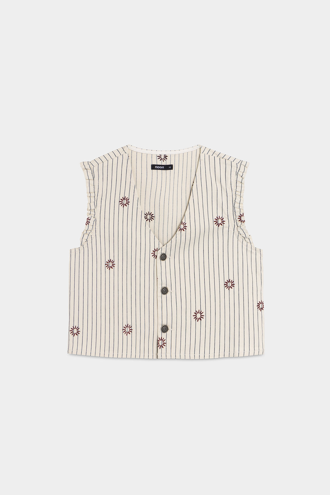EMBROIDERED STRIPED VEST