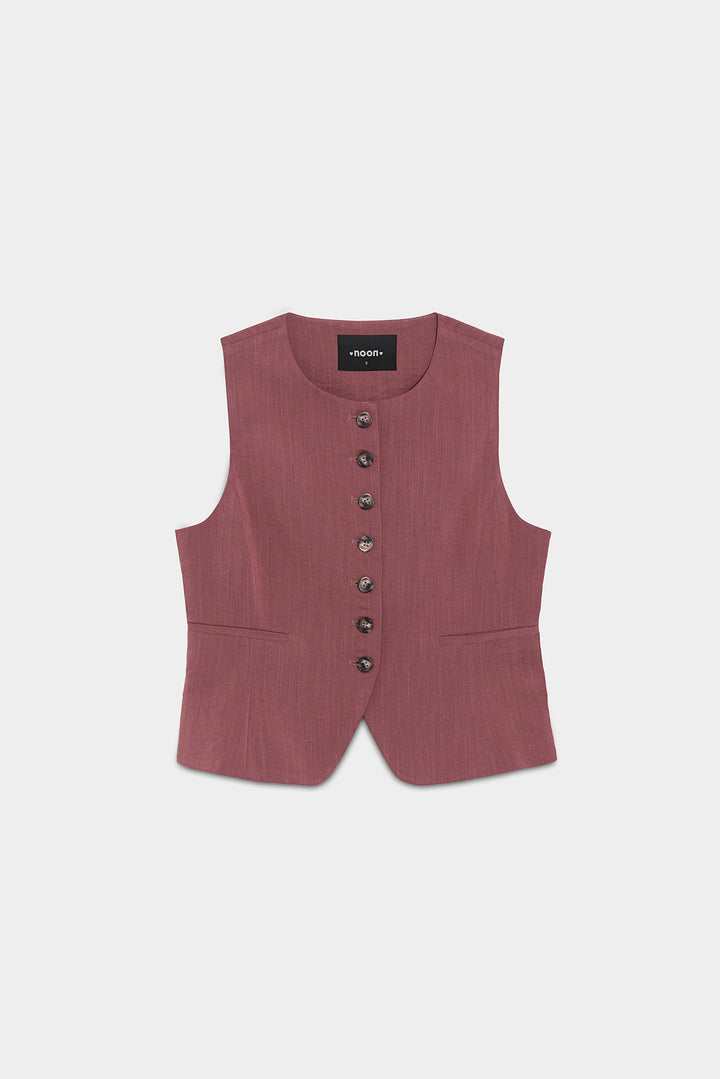 LONG BOX NECK VEST