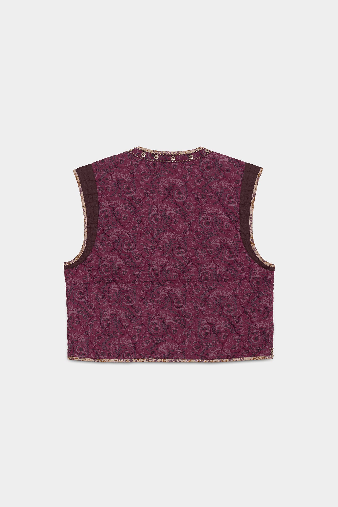 Padded Vest with Stud Print | Sleeveless Vest | Noon Spain