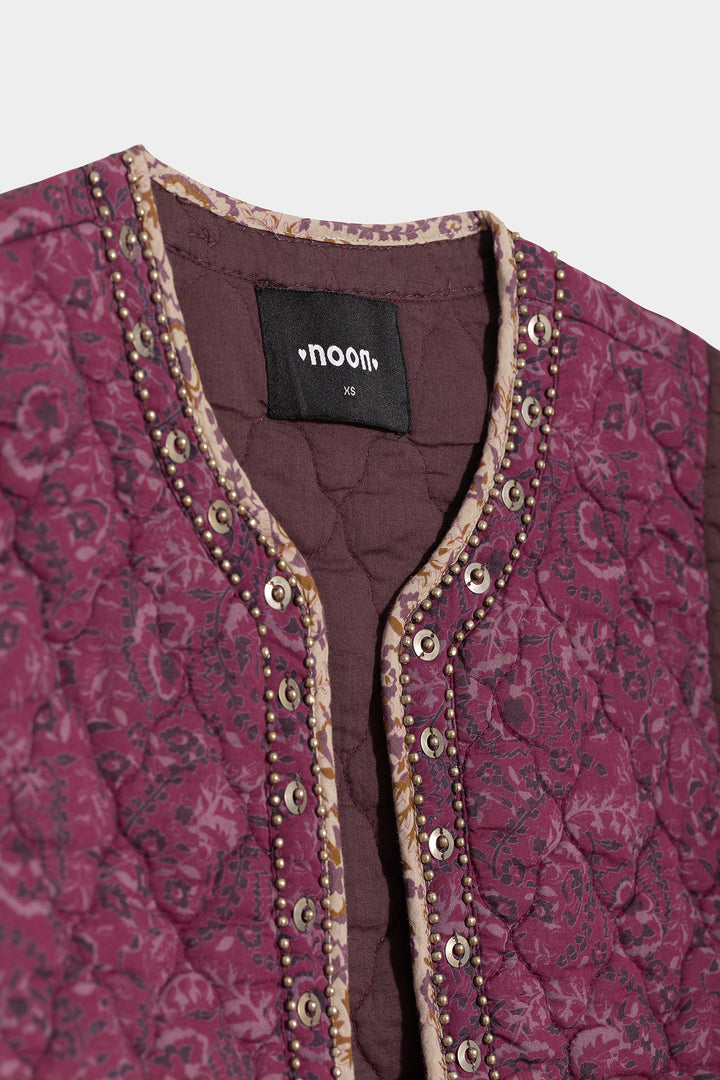 CHALECO ENGUATADO ESTAMPADO TACHAS