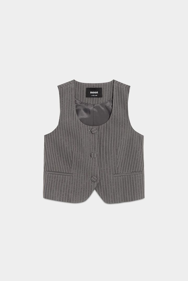 CHALECO RAYAS LUREX