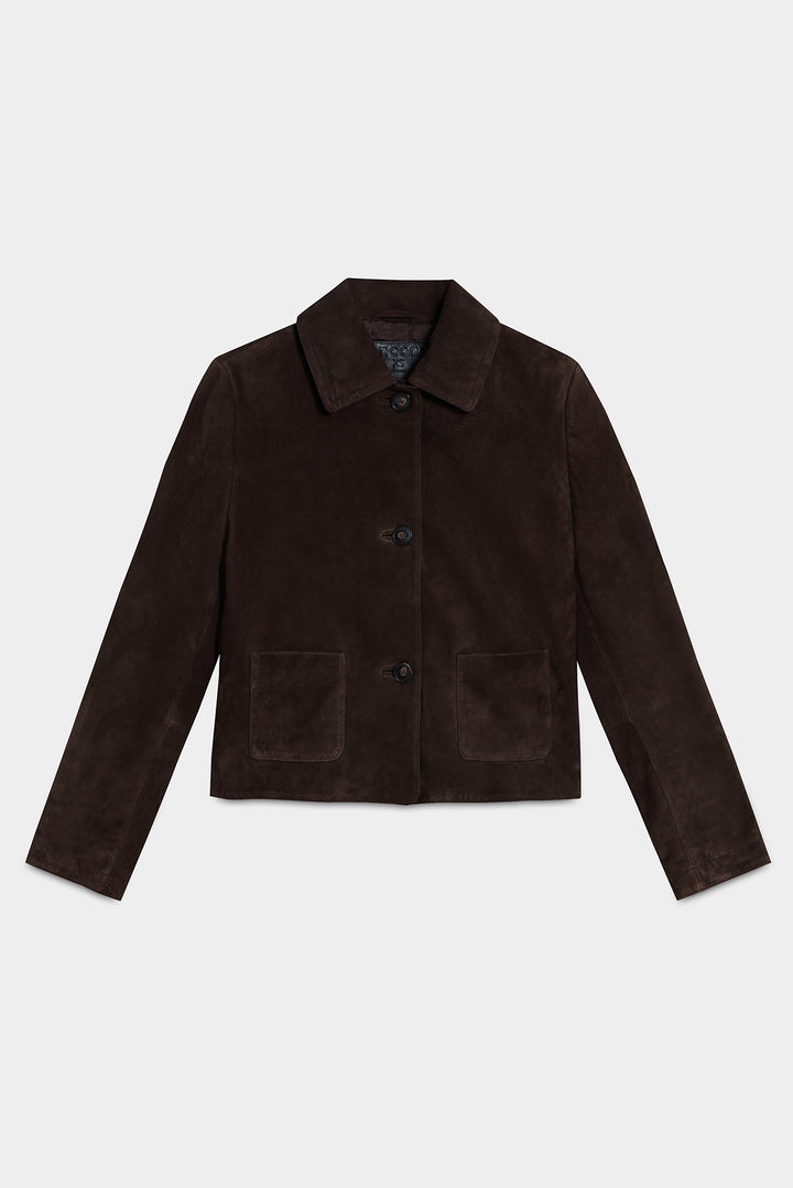 CHAQUETA CORTA ANTE BOLSILLOS