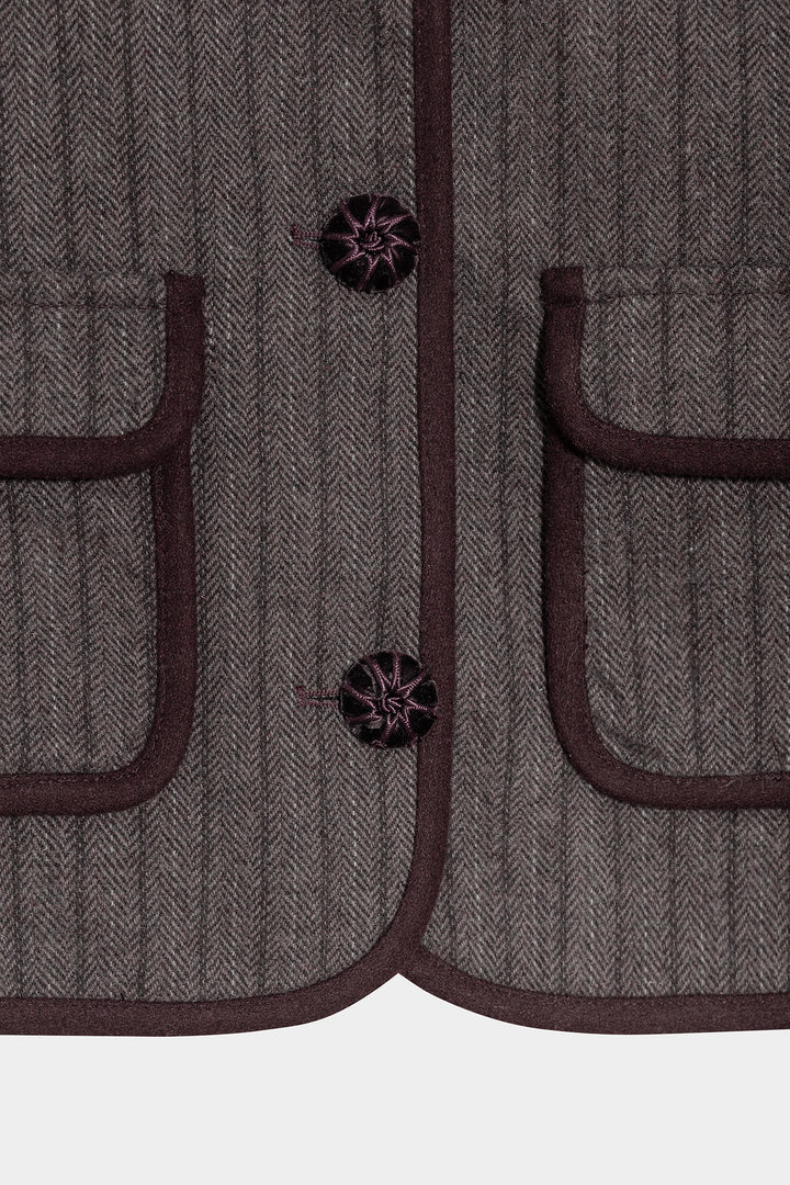 CHAQUETA AUSTRIACA RAYAS ESPIGA