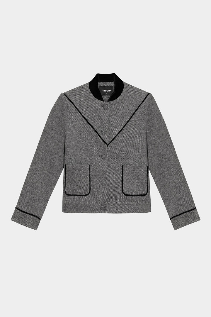 Contrast Herringbone Jacket