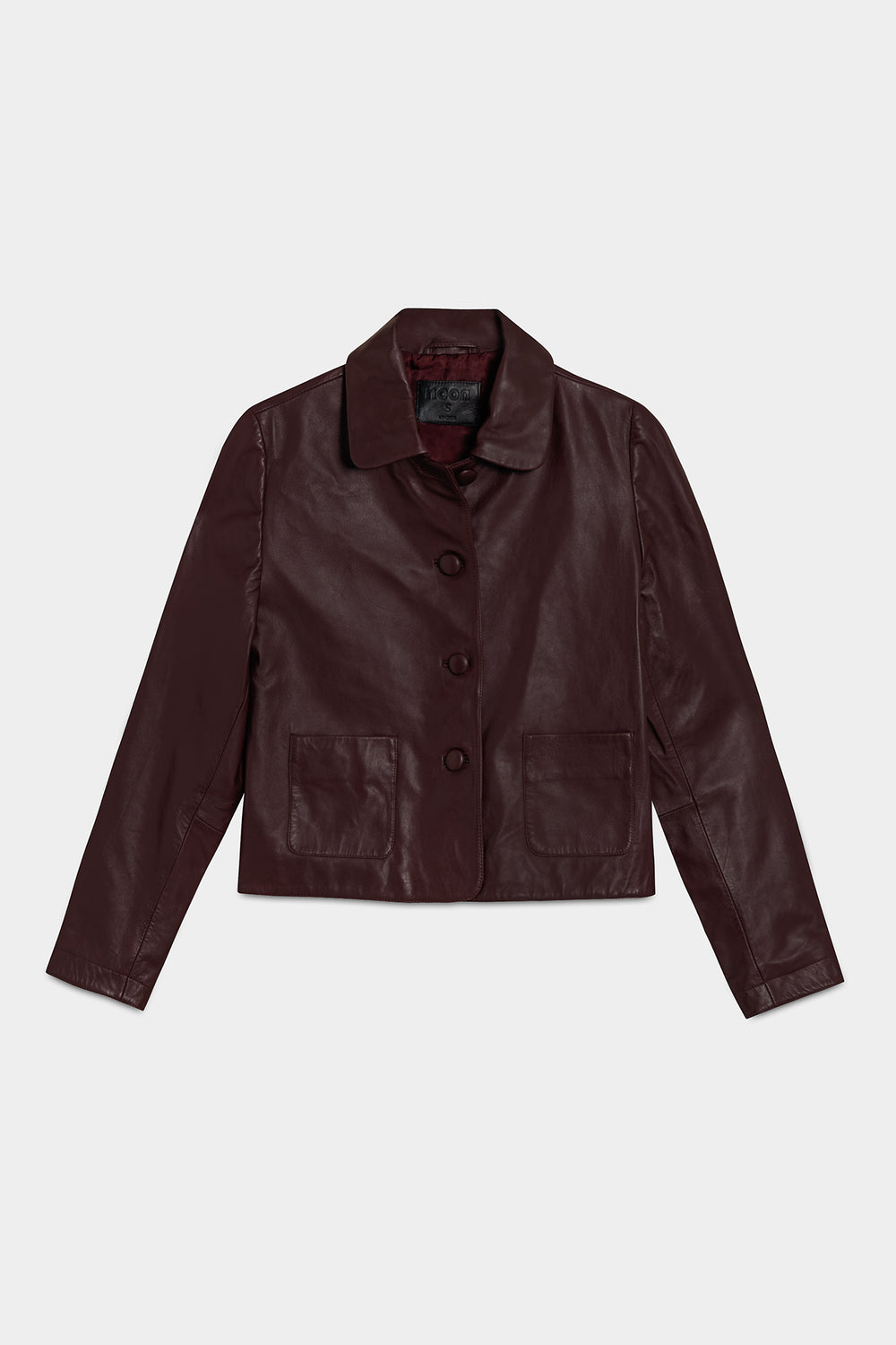 SHORT LEATHER JACKET WITH BUTTONS