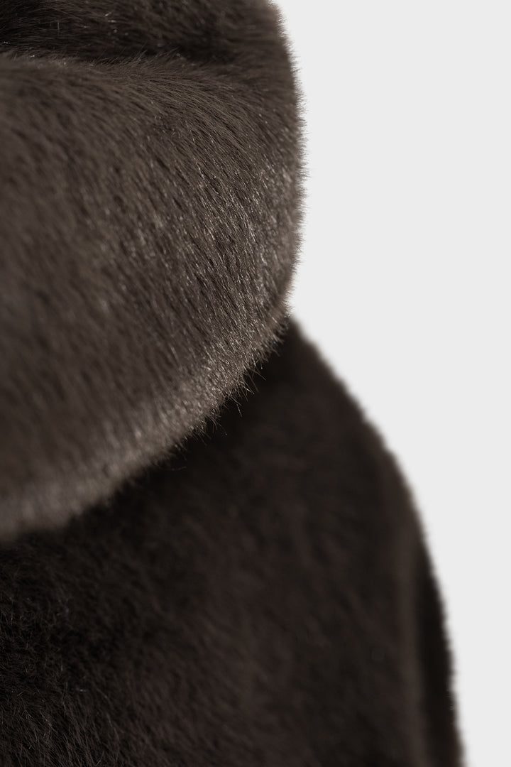 FUR JACKET WITH COLLAR