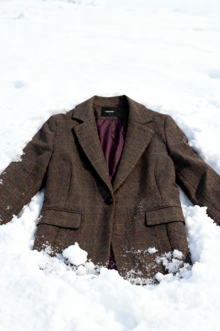 BLAZER CUADROS CON LANA