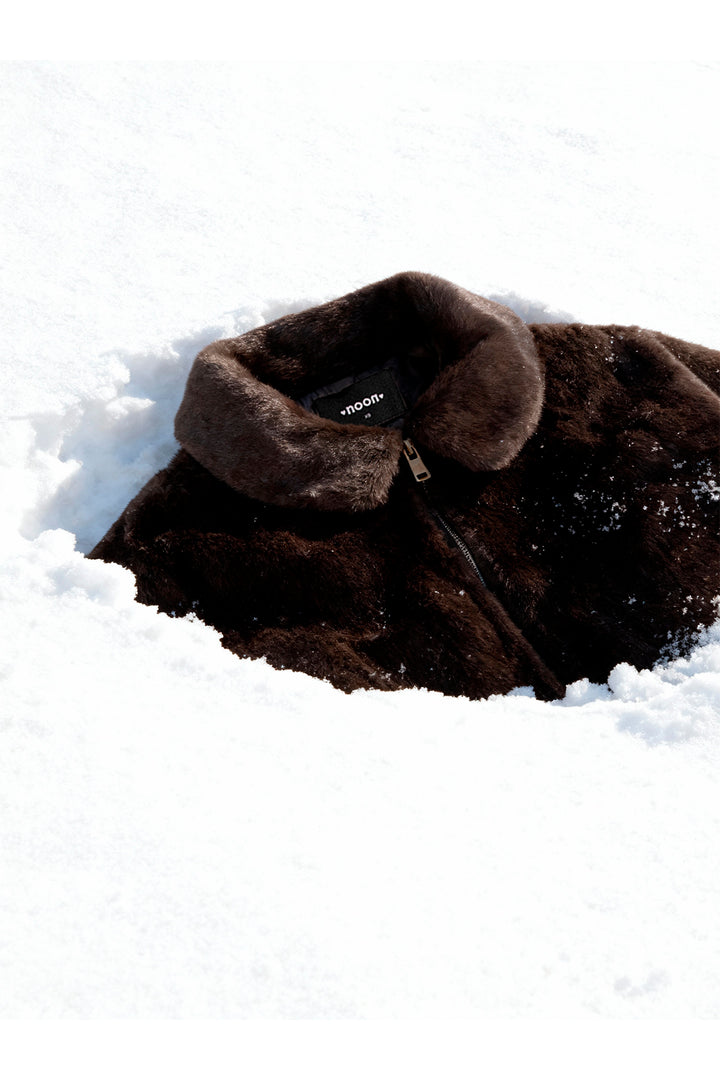 FUR JACKET WITH COLLAR