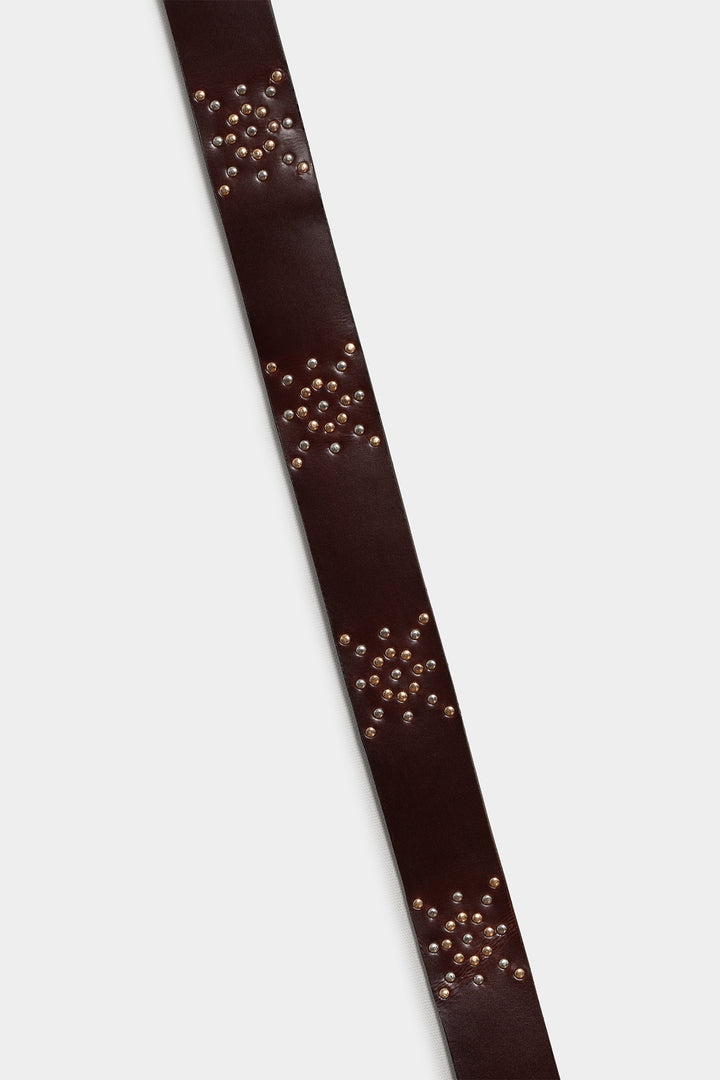 STUDDED LEATHER BELT