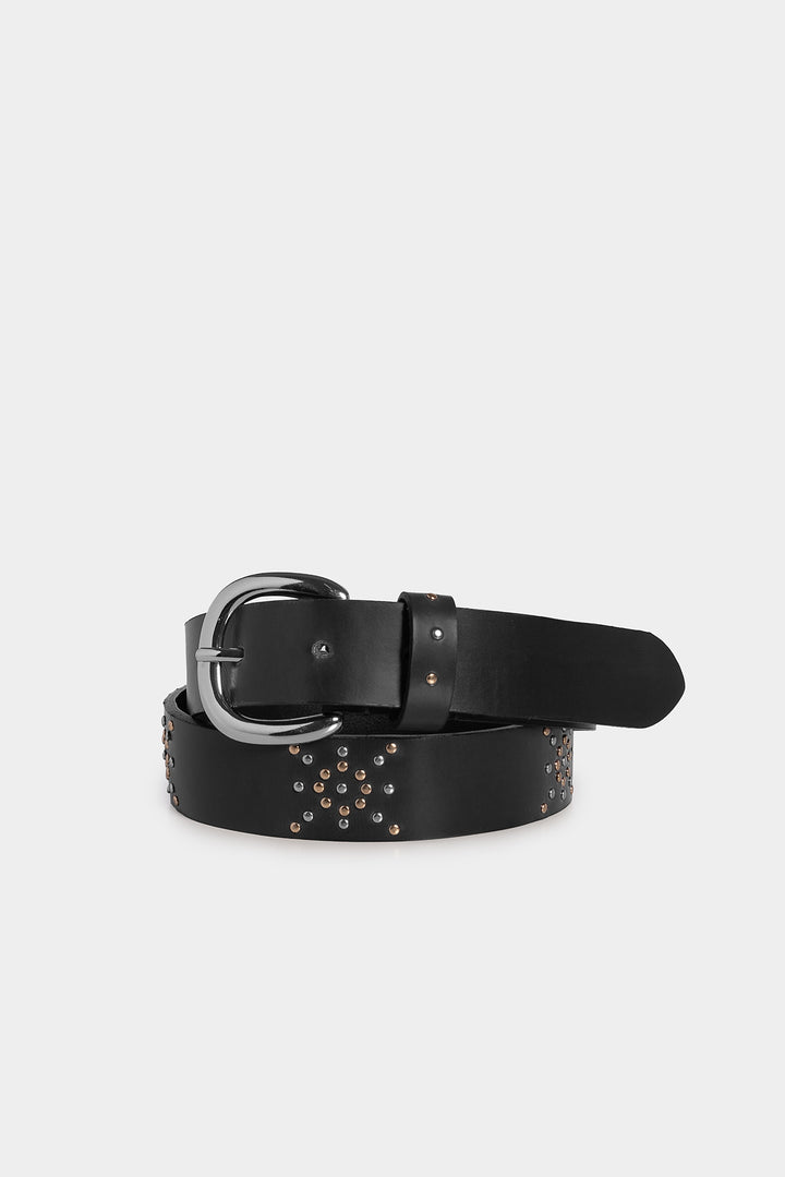 STUDDED LEATHER BELT