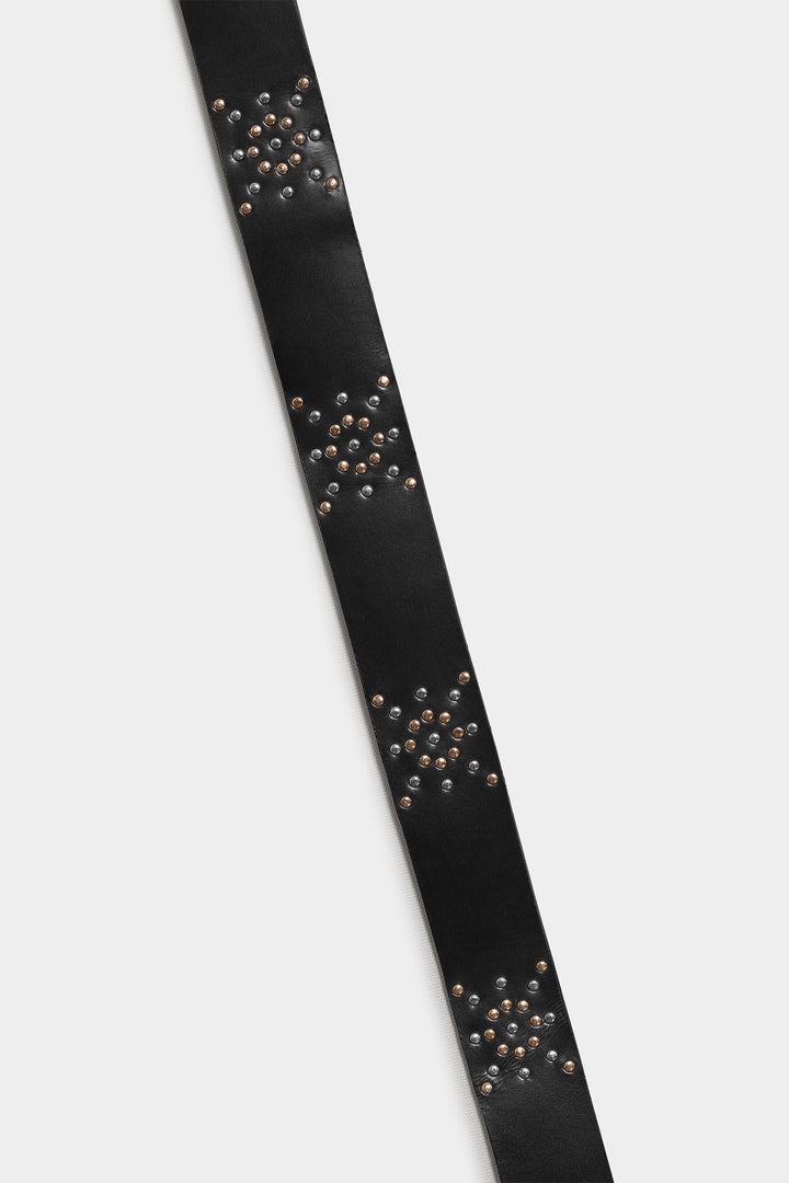 STUDDED LEATHER BELT