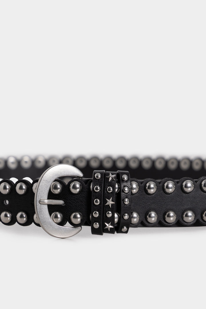 SCALLOPED STUDDED BELT