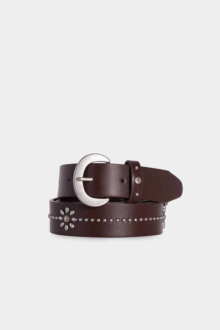 Shiny Flower Studded Belt