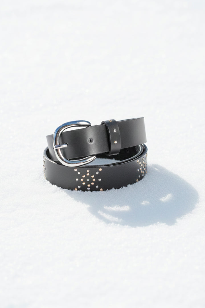 STUDDED LEATHER BELT