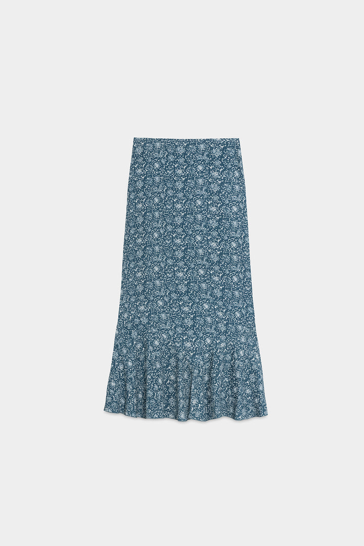 MIDI SKIRT WITH LOW Ruffle