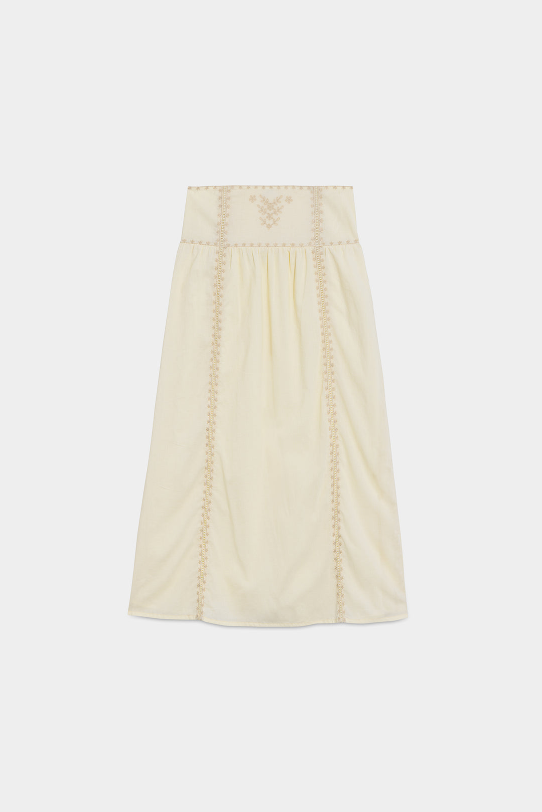 FALDA MIDI BORDADA