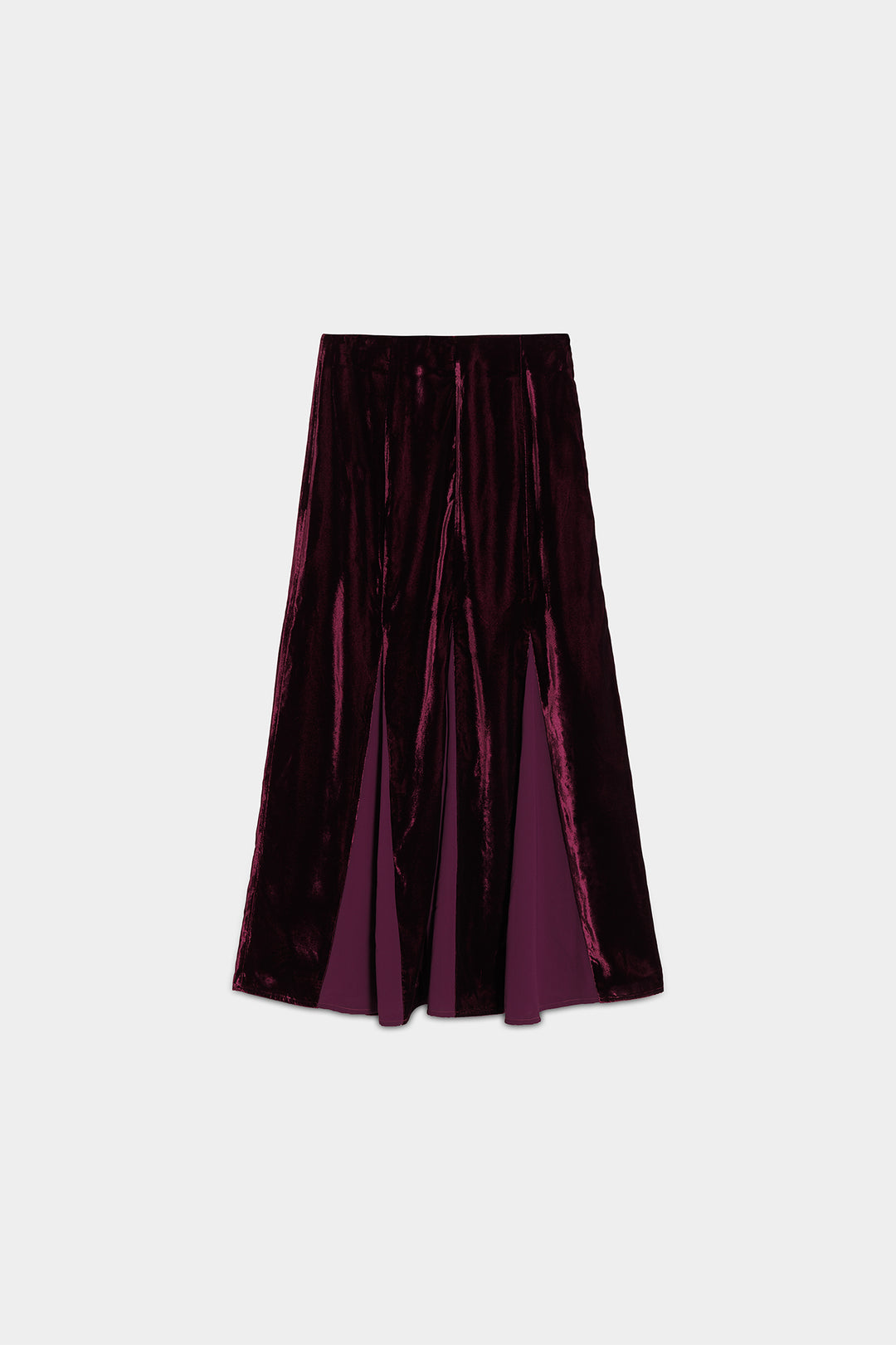 FALDA MIDI CONTRASTE GODETS NICOLE