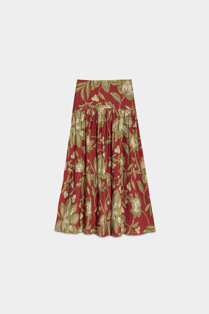 FALDA MIDI FRUNCE CHIARA