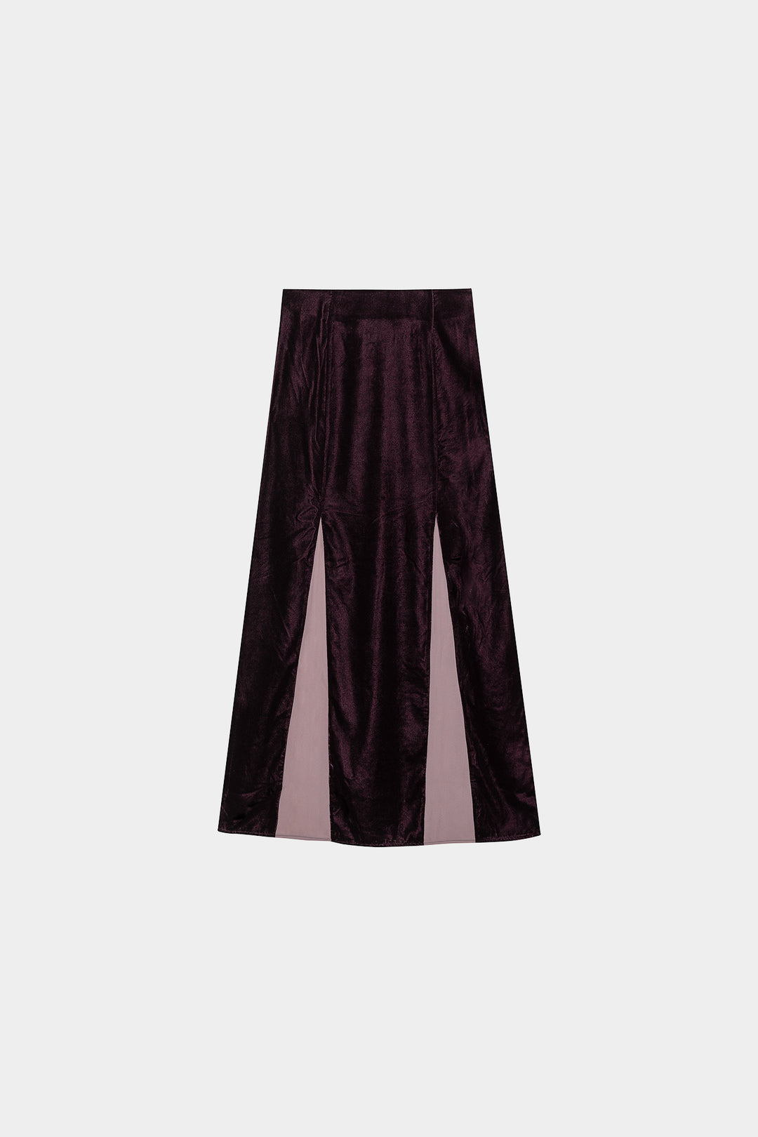 FALDA MIDI GODETS TERCIOPELO CONTRASTE