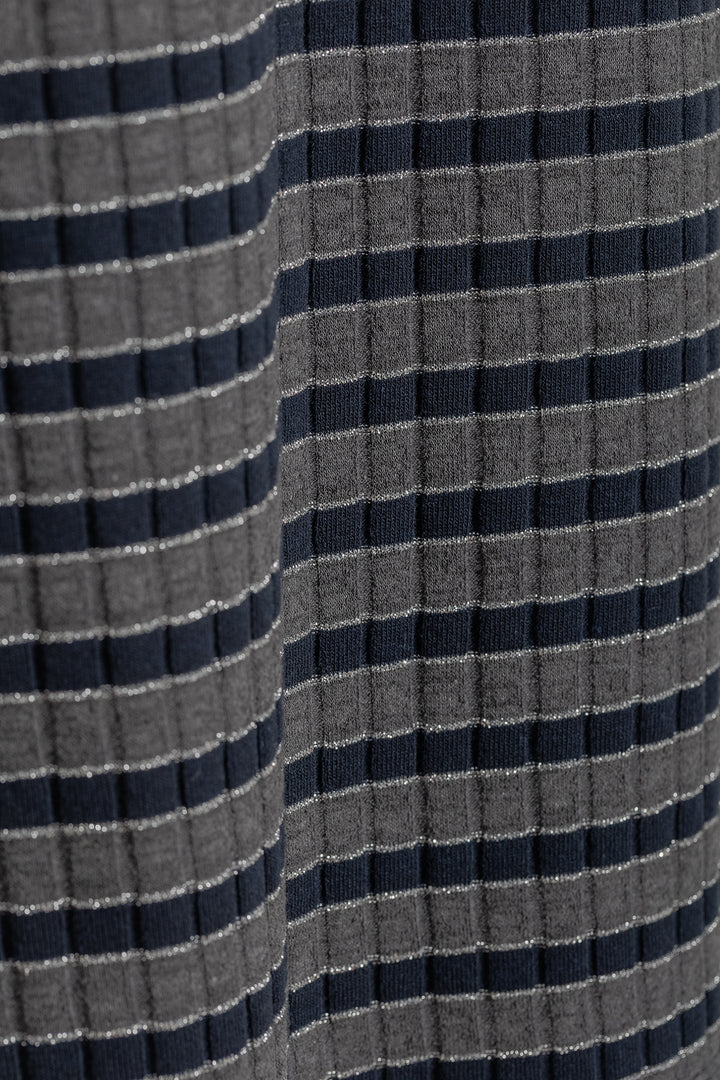 FALDA MIDI RAYAS LUREX