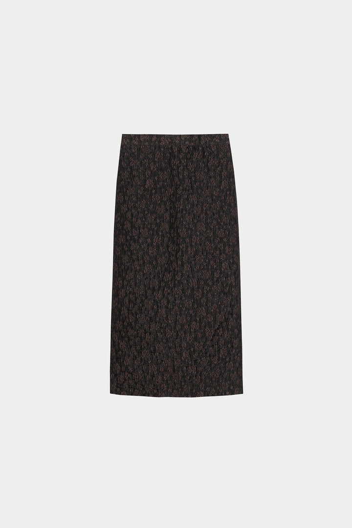 FALDA MIDI RECTA FLORES