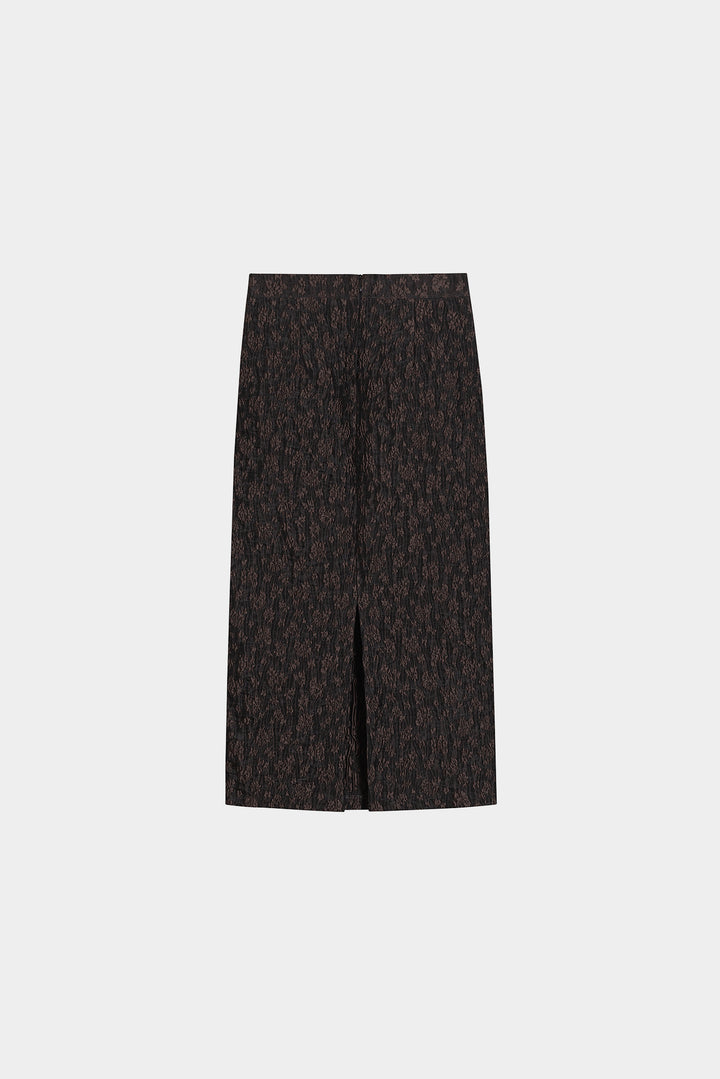 FALDA MIDI RECTA FLORES