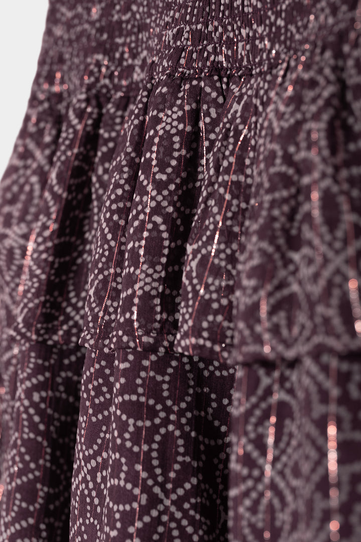 FALDA MINI FRUNCIDA ESTAMPADA