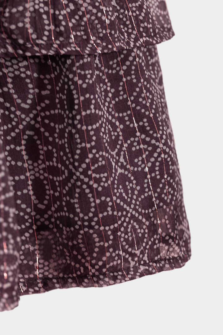 FALDA MINI FRUNCIDA ESTAMPADA