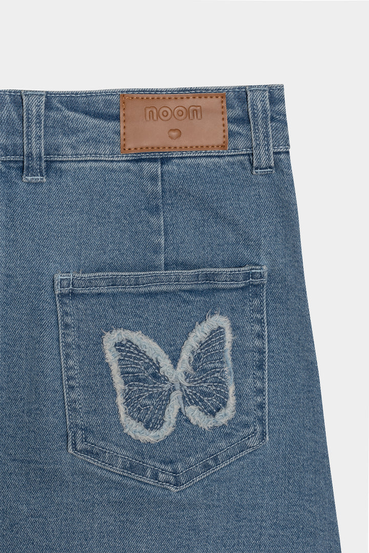 FALDA MINI MARIPOSAS DENIM