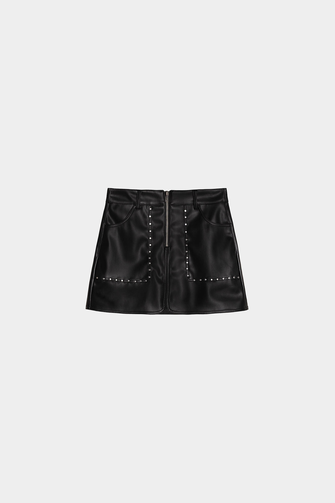 LEATHER EFFECT MINI SKIRT