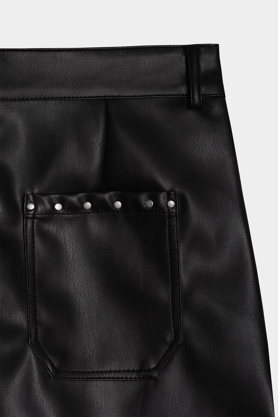 LEATHER EFFECT MINI SKIRT