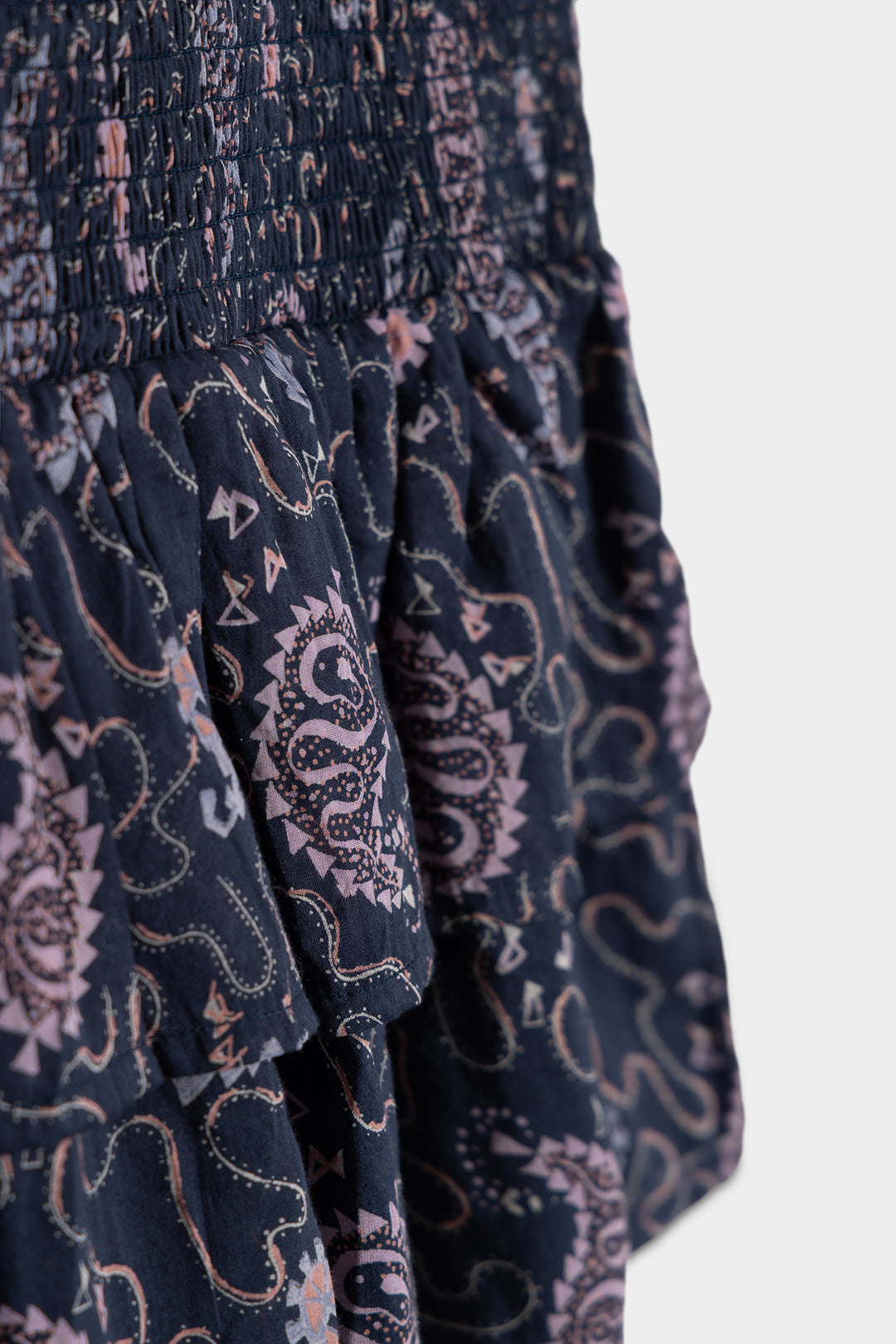 FALDA MINI VOLANTES ESTAMPADA